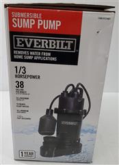 EVERBILT SUMP PUMP 1/3 HP
